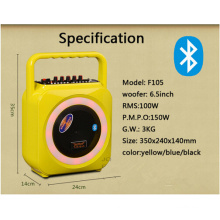 Mini haut-parleur sans fil portatif sans fil avec matériau coloré à l&#39;injection Matériau et poignée F105